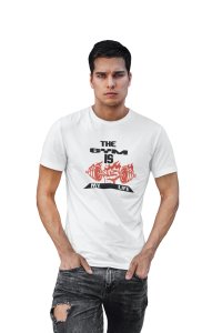 The Gym Is My Life, Don't Sit, Get Fit, Round Neck Gym Tshirt (White Tshirt) - Clothes for Gym Lovers - Suitable for Gym Going Person - Foremost Gifting Material for Your Friends and Close Ones