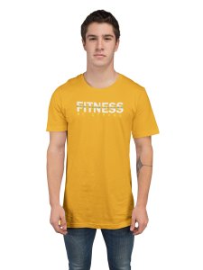 Fitness For Your Future, Round Neck Gym Tshirt (Yellow Tshirt) - Foremost Gifting Material for Your Friends and Close Ones