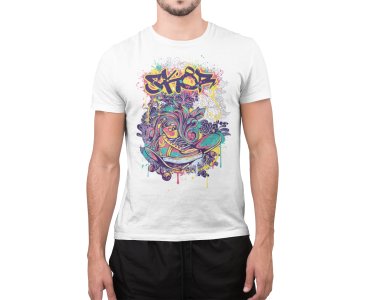 Graphic tees White - printed T-shirts - Men's stylish clothing - Cool tees for boys