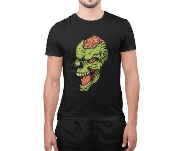 Creepy Monster face -round crew neck cotton tshirts for men