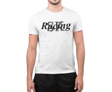 Racing King - White - Printed - Sports cool Men's T-shirt