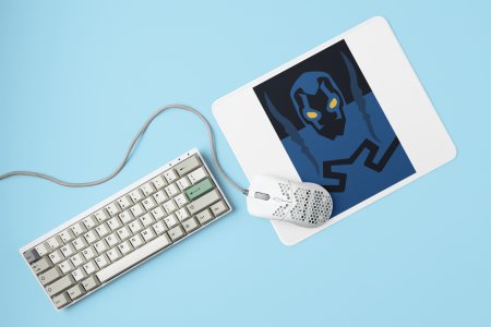 Blue Beetle - Printed animated creature Mousepads