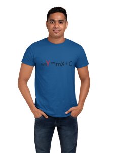 whY=mX+C (Blue T) -Clothes for Mathematics Lover - Foremost Gifting Material for Your Friends, Teachers, and Close Ones