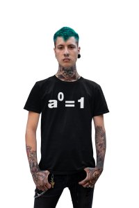 aDegree=1 (Black T) - Clothes for Mathematics Lover - Foremost Gifting Material for Your Friends, Teachers, and Close Ones