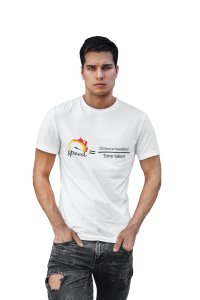 S=D/T (White T) -Clothes for Mathematics Lover - Foremost Gifting Material for Your Friends, Teachers, and Close Ones