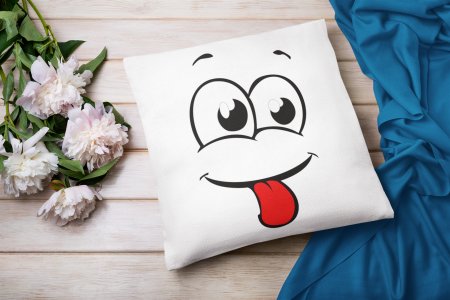 Baby Tongue Emoji - Emoji Printed Pillow Covers For Emoji Lovers(Pack Of Two)