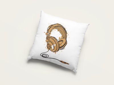 Headphones - Special Printed Pillow Covers For Music Lovers(Combo Set of 2)