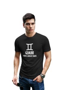 Gemini playful and adorably erratic- Printed Zodiac Sign Tshirts - Made especially for astrology lovers people