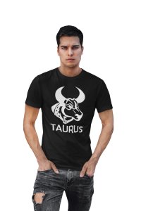 Taurus symbol, White liner - Printed Zodiac Sign Tshirts - Made especially for astrology lovers people