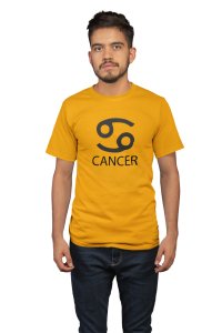 Cancer (Yellow T) - Printed Zodiac Sign Tshirts - Made especially for astrology lovers people