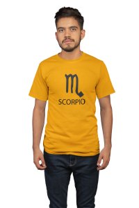 Scorpio (Yellow T) - Printed Zodiac Sign Tshirts - Made especially for astrology lovers people