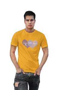 Scorpio, Pisces, Intense couple(Yellow T) - Printed Zodiac Sign Tshirts - Made especially for astrology lovers people
