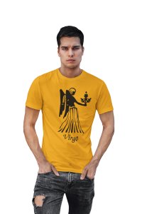 Virgo (BG Black) (Yellow T) - Printed Zodiac Sign Tshirts - Made especially for astrology lovers people