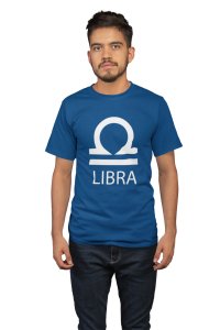 Libra(Blue T) - Printed Zodiac Sign Tshirts - Made especially for astrology lovers people