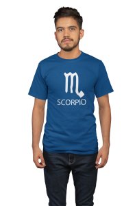 Scorpio(Blue T) - Printed Zodiac Sign Tshirts - Made especially for astrology lovers people