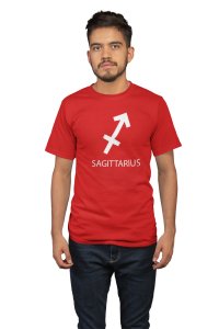 Sagittarius (Red T) - Printed Zodiac Sign Tshirts - Made especially for astrology lovers people