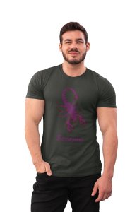 Scorpio (BG Brown) (Green T) - Printed Zodiac Sign Tshirts - Made especially for astrology lovers people