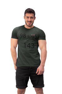 98+45=143 (Green T)- Clothes for Mathematics Lover - Suitable for Math Lover Person - Foremost Gifting Material for Your Friends, Teachers, and Close Ones