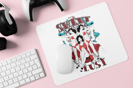 Three girls, dices - Printed animated Mousepad for animation lovers