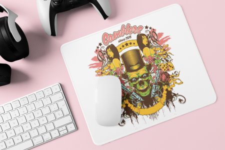 Gambler skull - Printed animated Mousepad for animation lovers