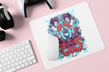 2 Japanese women - Printed animated Mousepad for animation lovers