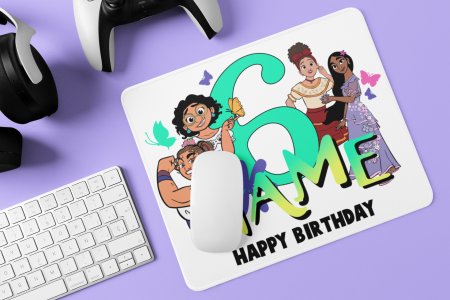 Name, happy birthday - Printed animated Mousepad for animation lovers