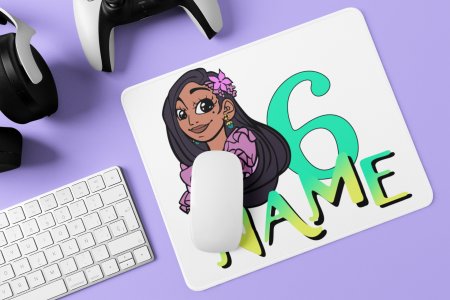 Isabela looking sidewise - Printed animated Mousepad for animation lovers