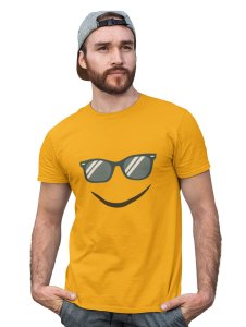 Cool Glasses, Frecky Smile Emoji T-shirt (Yellow) - Clothes for Emoji Lovers - Suitable for Fun Events - Foremost Gifting Material for Your Friends and Close Ones
