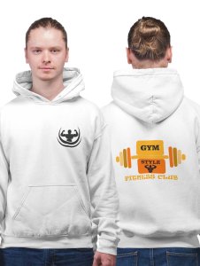 Gym Style printed artswear white hoodies for winter casual wear specially for Men