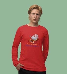 Santa got Us Gift: Best DesignedFull Sleeve T-shirt Red Most Liked Gift For Boys Girls