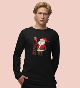 Funniest Santa : Funniest DesignerFull Sleeve T-shirt Black Perfect Gift For Kids