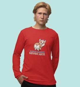 Notorious Corgi: Funny Doggie DesignedFull Sleeve T-shirts Red Best Gift For Boys Girls