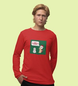 Prankster Santa: Funny DesignerFull Sleeve T-shirt Red Perfect Gift For Secret Santa