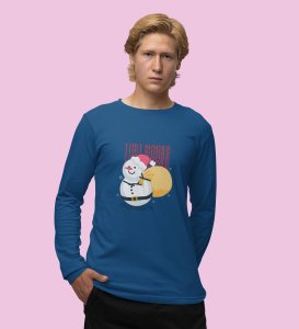 Summer Lover Snowman: Most Unique DesignerFull Sleeve T-shirt Blue Best Gift For Boys Girls