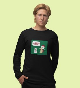 Prankster Santa: Funny DesignerFull Sleeve T-shirt Black Perfect Gift For Secret Santa
