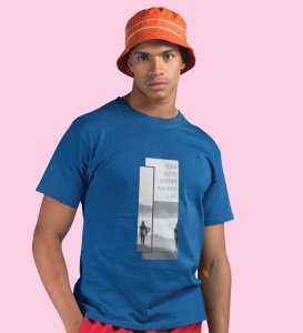 Real Talk Real Walk by Blue Urban Vibes: Front Printed Oversized Round Neck Tee - Men's Street Style