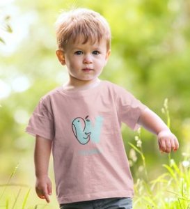 Whale, Boys Printed Crew Neck Tshirt (baby pink)
Printed Cotton Tshirt for Boys