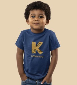 Kangaroo, Printed Cotton Tshirt (Navy blue) for Boys